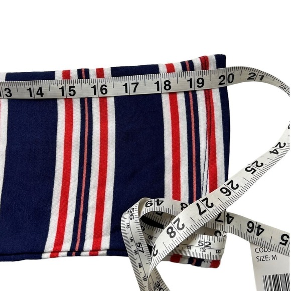 New Women’s La Blanca Sailor Stripe Lace Up V-Neck Tunic Size M - Picture 10 of 11